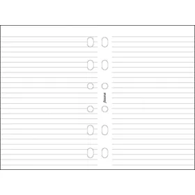   Kalendárium betét, jegyzetlap, pocket méret, vonalas, FILOFAX, fehér
