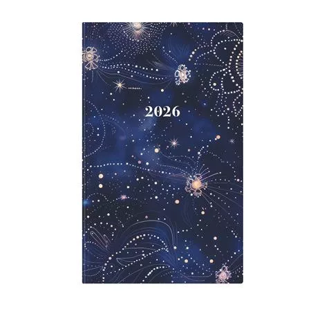 Naptár, tervező, A5, heti, keskeny, TOPTIMER, "Joy", galaxis