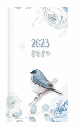 Zsebnaptár, álló elrendezésű, TOPTIMER, "Joy", kék madár 3D