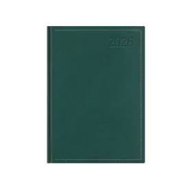 Naptár, tervező, A5, napi, TOPTIMER "Traditional", zöld