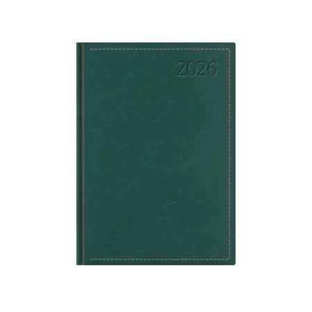 Naptár, tervező, A5, napi, TOPTIMER "Traditional", zöld