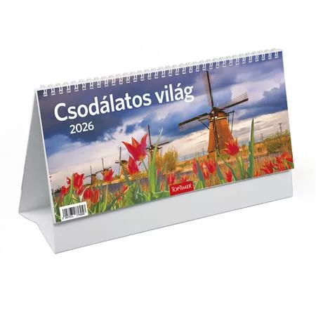 Naptár, asztali, álló, TOPTIMER, "Csodálatos világ"
