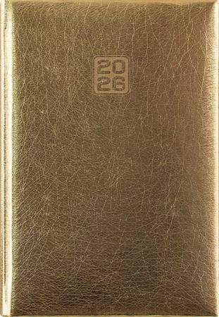 Naptár, tervező, A5, heti, DAYLINER, "Mirror", arany