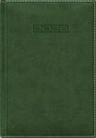 Naptár, tervező, A5, napi, DAYLINER, "Sherwood", zöld