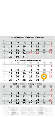 Naptár, speditőr, három hónapos, egy tömbös, üres fejrész, DAYLINER