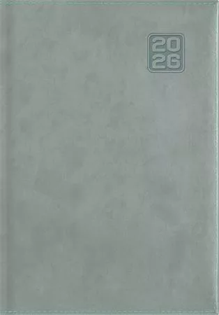 Naptár, tervező, A5, napi, DAYLINER "Square", szürkéskék