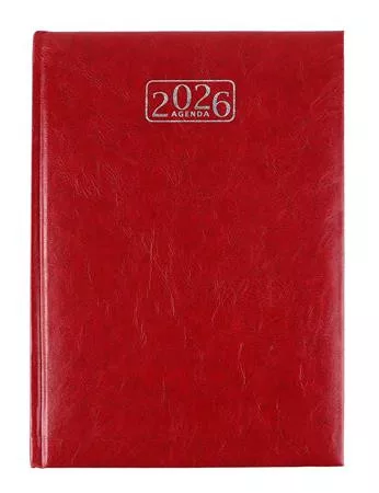 Naptár, tervező, A5, napi, VICTORIA OFFICE "Chrono", bordó (2027 évi)