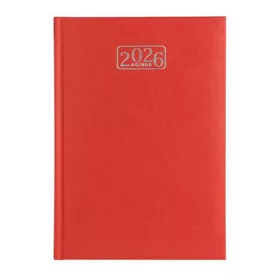 Naptár, tervező, A5, napi, VICTORIA OFFICE "Chrono", piros (2027 évi)