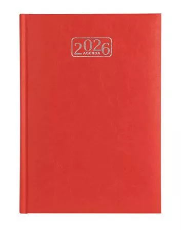 Naptár, tervező, A5, napi, VICTORIA OFFICE "Chrono", piros (2027 évi)
