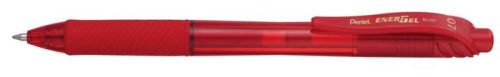 Zseléstoll, 0,35 mm, nyomógombos, PENTEL "EnerGelX BL107", piros