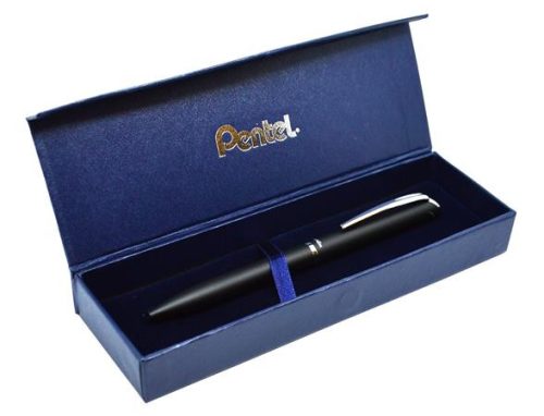 Rollertoll, 0,35 mm, rotációs, fekete tolltest, PENTEL "EnerGel BL-2007" kék