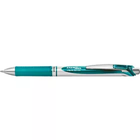   Zseléstoll, 035 mm, nyomógombos, PENTEL "EnerGel BL77", türkíz