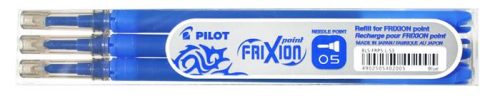 Rollertoll betét, 0,25 mm, tűhegyű, törölhető, PILOT "Frixion Point", kék