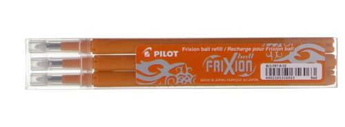 Rollertoll betét, 0,35 mm, törölhető, PILOT "Frixion Ball/Clicker", narancssárga