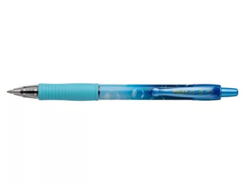 Zseléstoll, 0,32 mm, nyomógombos, PILOT "G-2 Blue Bubble", kék