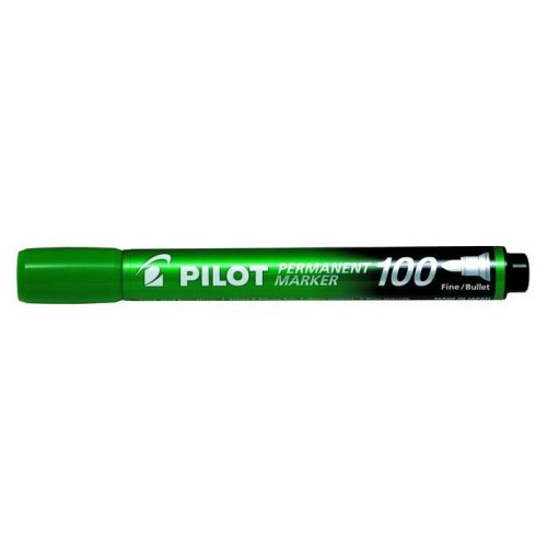 Alkoholos marker, 1-4,5 mm, kúpos, PILOT "Permanent Marker 100", zöld