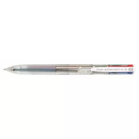   Golyóstoll, 0,27 mm, nyomógombos, áttetsző, PILOT "Super Grip G", négyszínű