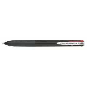   Golyóstoll, 0,27 mm, nyomógombos, fekete, PILOT "Super Grip G", négyszínű