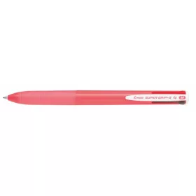   Golyóstoll, 0,27 mm, nyomógombos, rózsaszín tolltest, PILOT "Super Grip G", négyszínű