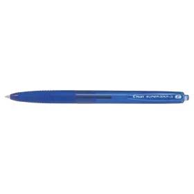   Golyóstoll, 0,22 mm, nyomógombos, PILOT "Super Grip G", kék
