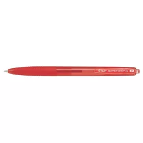   Golyóstoll, 0,22 mm, nyomógombos, PILOT "Super Grip G", piros