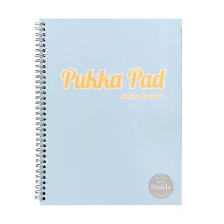 Spirálfüzet, A4, vonalas, 100 lap, PUKKA PAD "Pastel Jotta Pad", vegyes szín