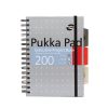 Spirálfüzet, A5, vonalas, 100 lap, PUKKA PAD "Metallic Project Book", vegyes szín