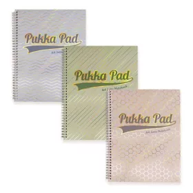   Spirálfüzet, A4+, vonalas, 100 lap, PUKKA PAD "Haze Jotta", vegyes szín
