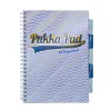 Spirálfüzet, A4, vonalas, elválasztóval, 100 lap, PUKKA PAD "Haze Project Book", vegyes szín