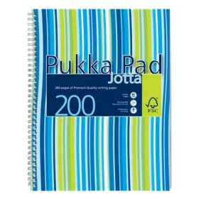   Spirálfüzet, A4+, vonalas, 100 lap, PUKKA PAD "Stripe Jotta"