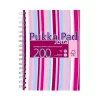 Spirálfüzet, A6, vonalas, 100 lap, PUKKA PAD "Stripe Jotta"