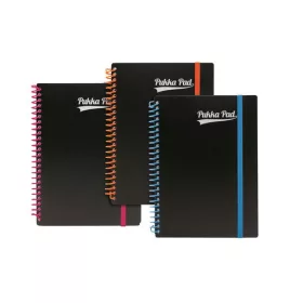   Spirálfüzet, A5, vonalas, 100 lap, PUKKA PAD, "Neon notepad"