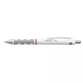   Golyóstoll, 0,8 mm, nyomógombos, fehér tolltest, ROTRING "Tikky", kék