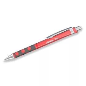   Golyóstoll, 0,8 mm, nyomógombos, tearózsa tolltest, ROTRING "Tikky", kék