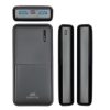 Hordozható akkumulátor, USB-A/USB-C, 20000mAh, 20W, QC/PD, RIVACASE "VA2572", fekete