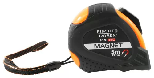 Mérőszalag, 5 m x 19 mm, mágneses, FISCHER DAREX