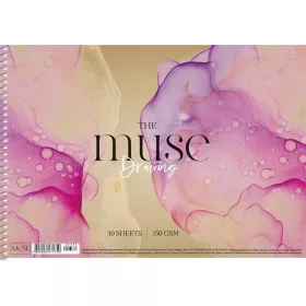  Vázlatfüzet, spirál, A4, 150 g, 30 lap, SHKOLYARYK "Drawing Muse"