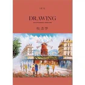   Rajzlap, A4+, 150 g, 25 lap, papírtokban, SHKOLYARYK "Drawing Muse"