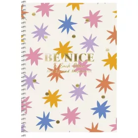   Spirálfüzet, A5, kockás, 80 lap, SHKOLYARYK, színes minták, vegyes