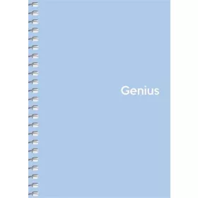   Spirálfüzet, A6, kockás, 80 lap, PP borító, SHKOLYARYK "Genius Pastel", vegyes