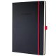 Jegyzetfüzet, exkluzív, A4, vonalas, 97 lap, keményfedeles, SIGEL "Conceptum Red Edition", fekete-piros