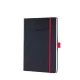 Jegyzetfüzet, exkluzív, A5, kockás, 97 lap, keményfedeles, SIGEL "Conceptum Red Edition", fekete-piros