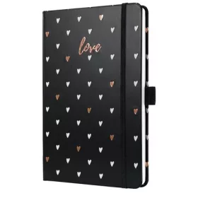   Naptár, A5, heti, 2026, kemény borító, SIGEL "Jolie", Dark love