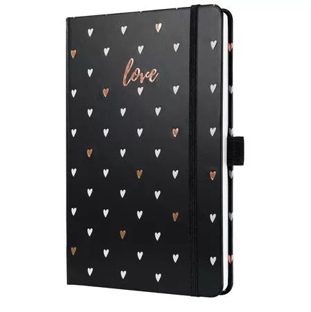 Naptár, A5, heti, 2026, kemény borító, SIGEL "Jolie", Dark love