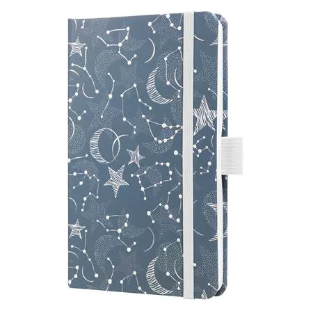 Naptár, A6, heti, 2026, kemény borító, SIGEL "Jolie", Cosmic Fantasy Blue
