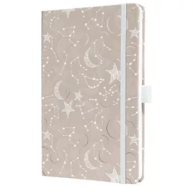 Naptár, A5, heti, 2026, kemény borító, SIGEL "Jolie", Cosmic Fantasy Beige