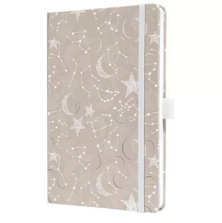 Naptár, A5, heti, 2026, kemény borító, SIGEL "Jolie", Cosmic Fantasy Beige