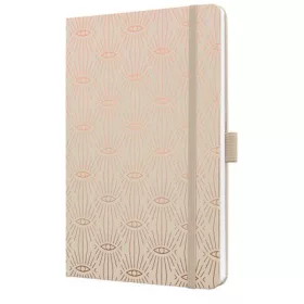   Jegyzetfüzet, exkluzív, A5, vonalas, 87 lap, keményfedeles, SIGEL "Jolie", bézs