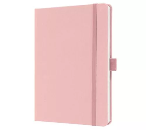 Jegyzetfüzet, exkluzív, A5, vonalas, 96 lap, keményfedeles, SIGEL "Jolie", világos rózsaszín
