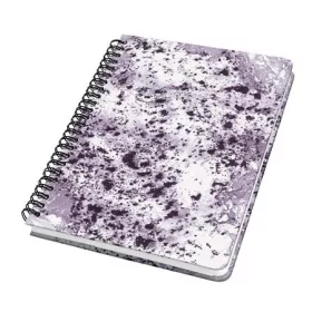   Spirálfüzet, 162x215 mm, pontrácsos, 60 lap, keményfedeles, SIGEL "Jolie", Violet Marble